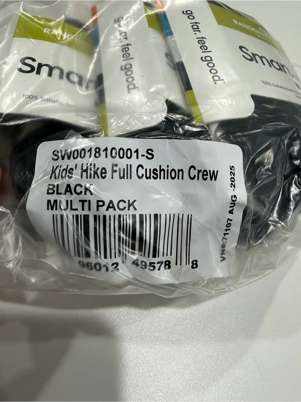 SmartWool Kids Small Light Cushion Hiking Socks 3-Pack Crew Black NWT
